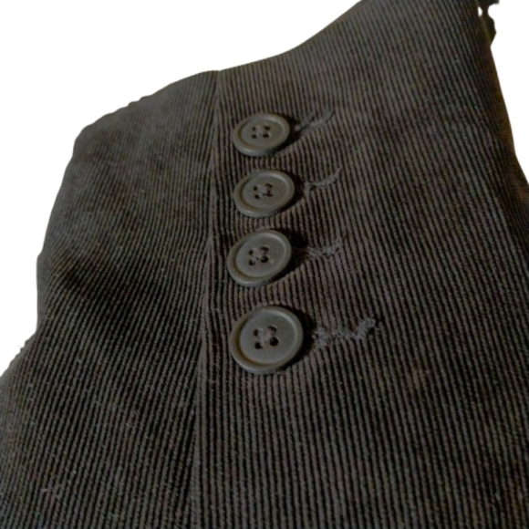 Vintage Norma Kamali Tailored Corduroy Blazer Black 1 Button Mimalist 90s Sz 18 - Picture 4 of 8